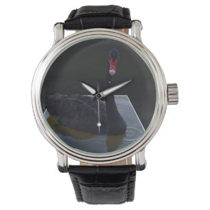 Black Svan simming i Dimensional Pond. Armbandsur
