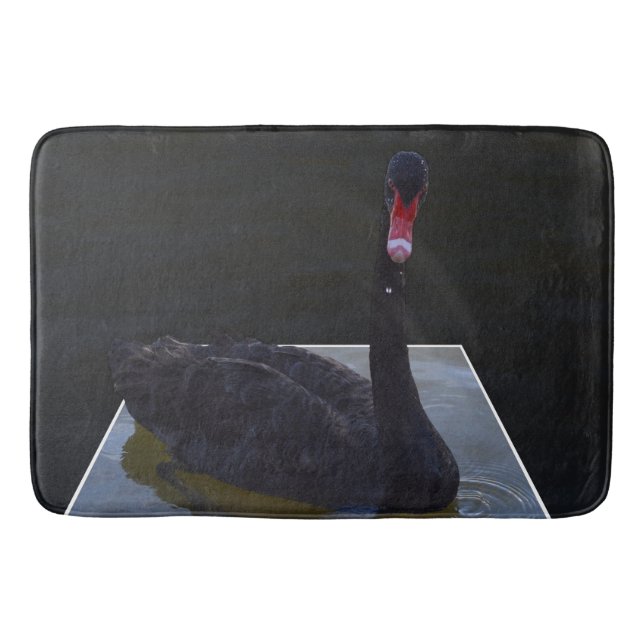 Black Svan simming i Dimensional Pond. Badrumsmatta (Framsidan)