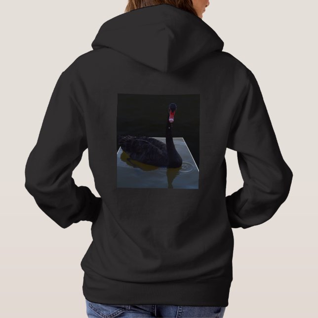 Black Svan simming i en dimensionell damm. Tee Shirt (Baksida)