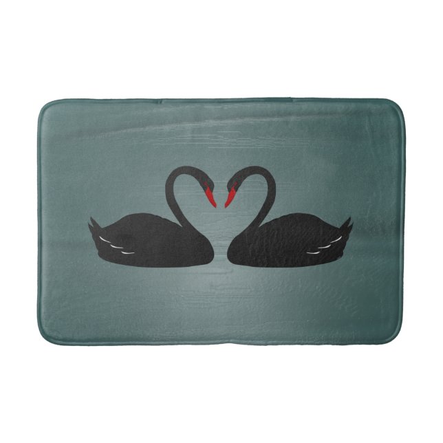 Black Svanar Bath Mat Badrumsmatta (Framsidan)