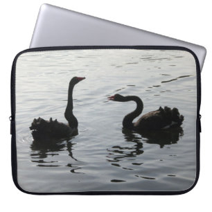Black Svanar Hälsning varandra Laptop Fodral