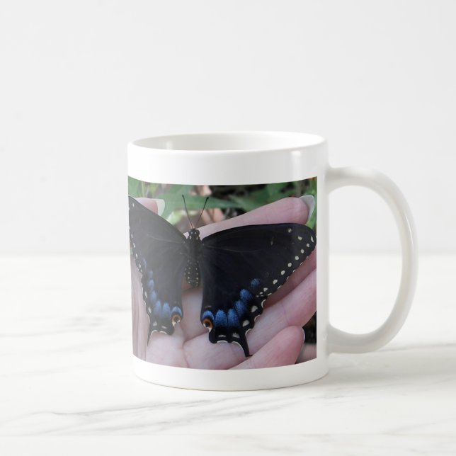 Black Swallowtail Butterfly#1-mugg Kaffemugg (Höger)