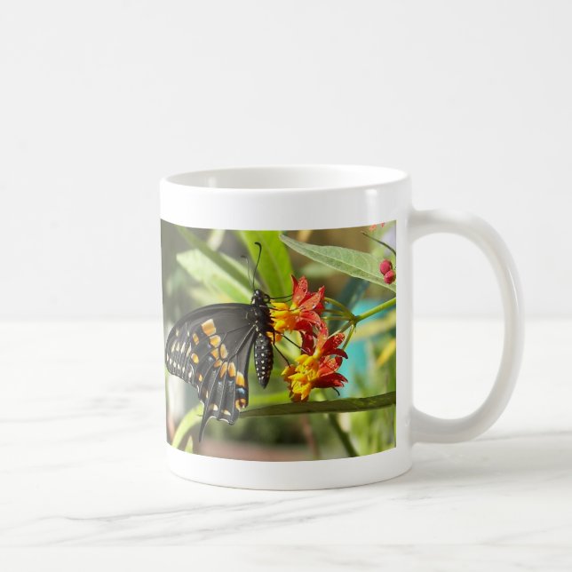 Black Swallowtail Butterfly#2-mugg Kaffemugg (Höger)