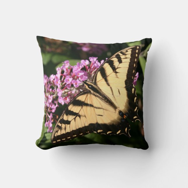 Black Swallowtail Butterfly Pillow Kudde (Framsida)