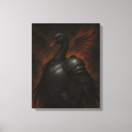 Black Swan Knight – Dark Fantasy Warrior Canvastryck