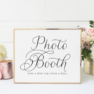 Black Sweet Calligraphy Bröllop Photo Booth Poster