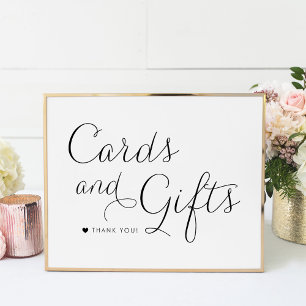 Black Sweet Calligraphy Bröllopskort and Gifts Poster