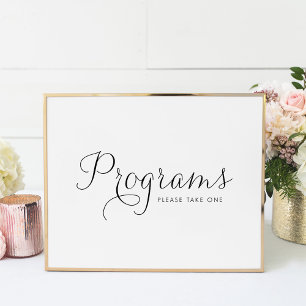 Black Sweet Calligraphy-Bröllopsprogram Poster