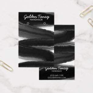 Bläck Swipe Earring Necklace Jewelry Visning Card Visitkort