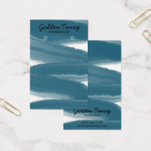 Bläck Swipe Earring Necklace Jewelry Visning Card Visitkort