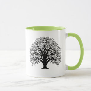 Black Swirl Träd Mugg