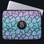 Black Swirls Mönster vid färgfull Glitter-utskrift Laptop Sleeve<br><div class="desc">Modern abstrakt svart snabbt sömlöst mönster över färglöst glitter och gnistor. Rosa grönt och blå tonertoner glitter. Anpassade monogram.</div>