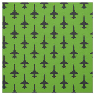 Black T-38 Talon Mönster om Grönt Fabric Tyg