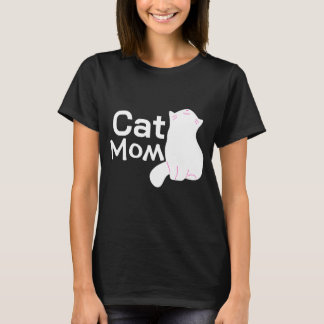 Black T-Shirt mamma cat