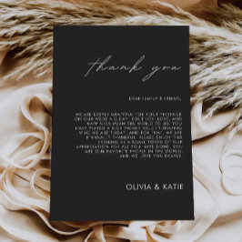 Black Tack Brev, Napkin Note Meny