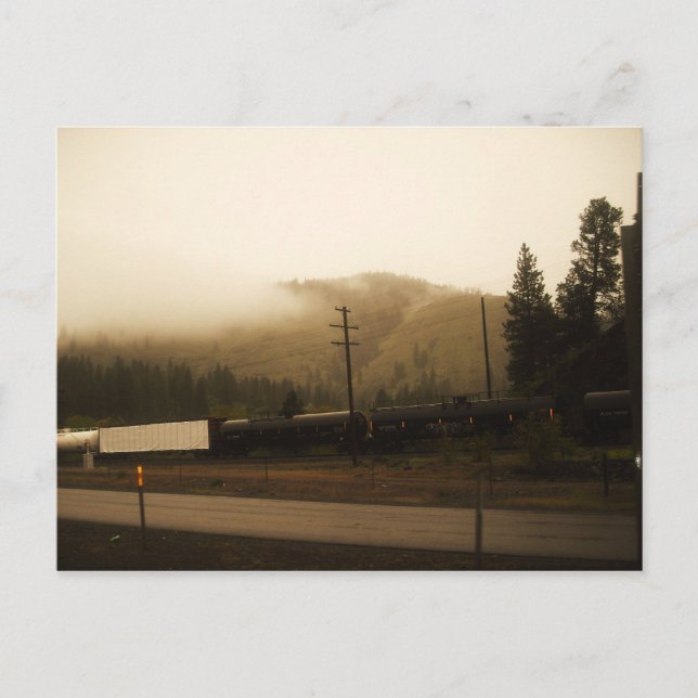 Black Tåg komin' Vykort (Framsida)