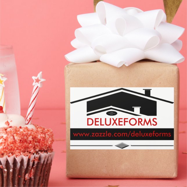 Black Tak Rektangulärt Klistermärke (Part)