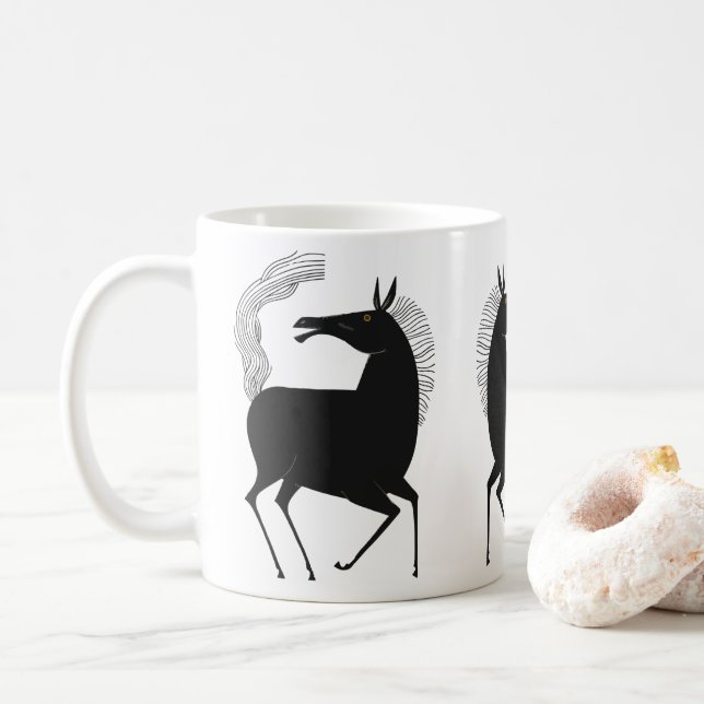 Bläck Talking Fantasy V01 HÄST Kaffemugg (Med munk)