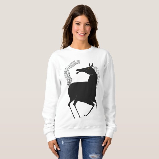 Bläck Talking Fantasy V01 HÄST T Shirt (Hel framsida)
