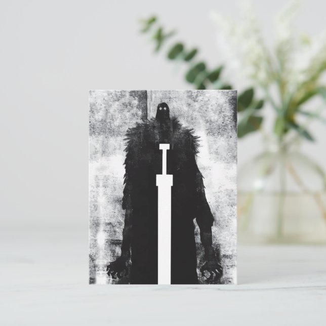 Bläck Talking Fantasy V02 A Knight från helvetet Vykort (Stående Fram)