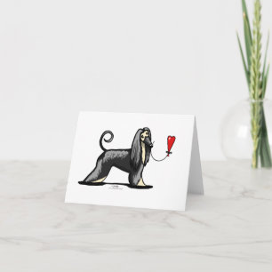 Black & Tan Afghan Hound Kort