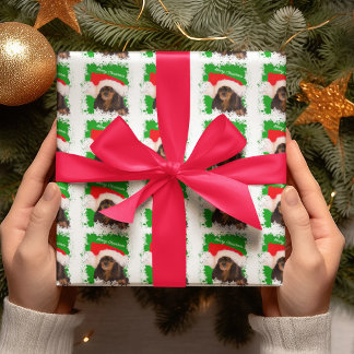 Black Tan Cavalier Kung Charles jul Papper Presentpapper