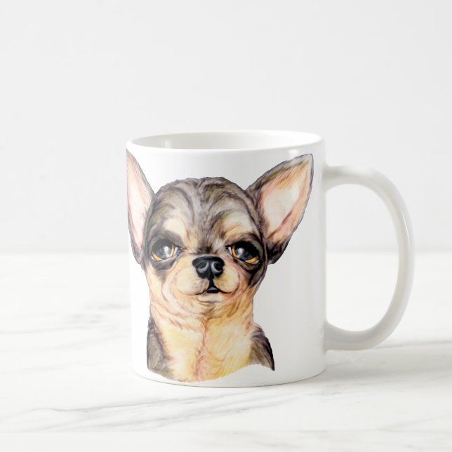 Black & Tan Chihuahua Bust Kaffemugg (Höger)