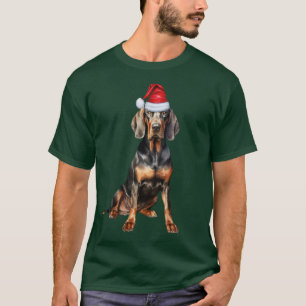 Black Tan Coonhound Hund Cute och Funny jul T Shirt