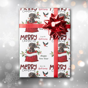 Black Tan Dachshund Hund i julklapp Presentpapper