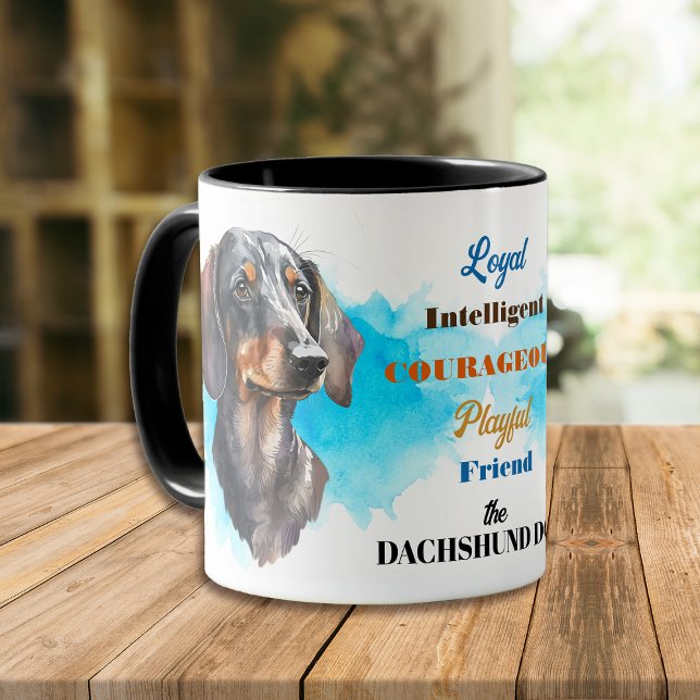 Black Tan Dachshund Hund Loyal Friend Mugg (Skapare uppladdad)