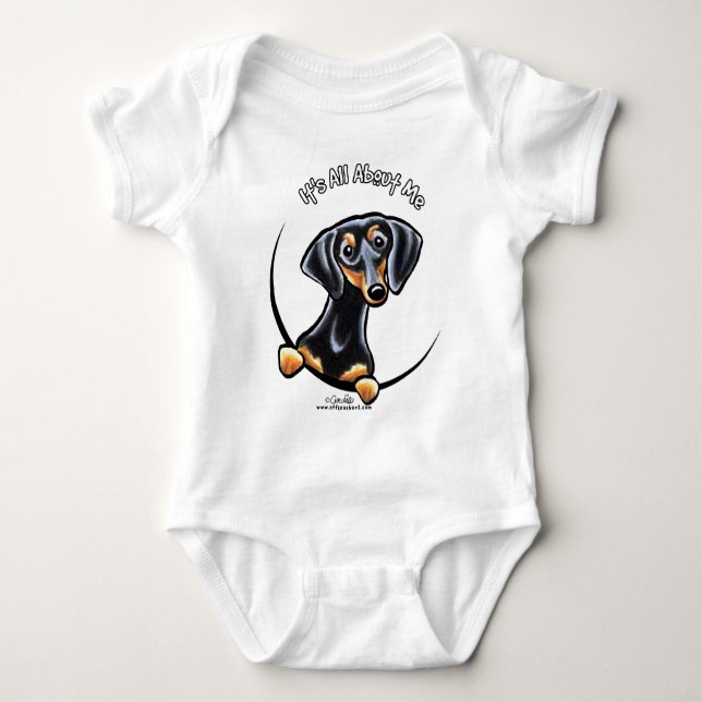 Black Tan Dachshund.. T Shirt (Framsida)
