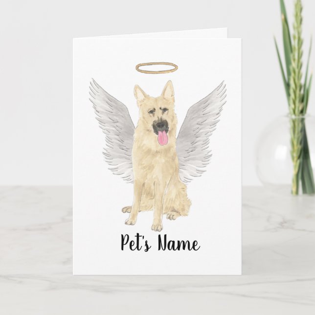 Black & Tan German Shepherd Sympathy Memorial Kort (Framsida)