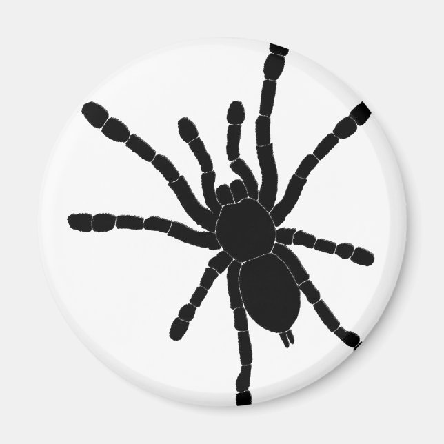 Black Tarantula Fridge Magnet (Framsidan)