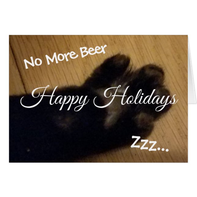 Black Tass Holiday Greetings OBS Kort (Framsidan Horizontal)