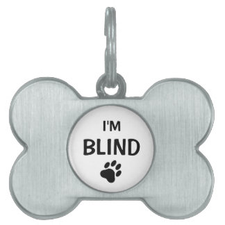 Black Tass Silhouette Blinness Awareness Namnbricka Husdjur