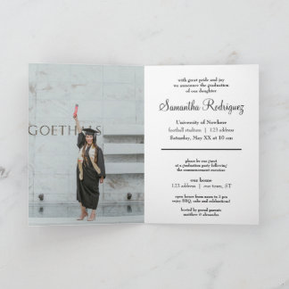 Black Tassel Studenten-meddelande Inbjudan