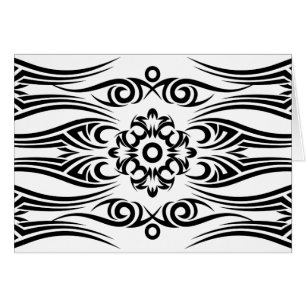 Black Tattoo Tribal 1 Hälsningskort