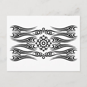 Black Tattoo Tribal 1 Vykort