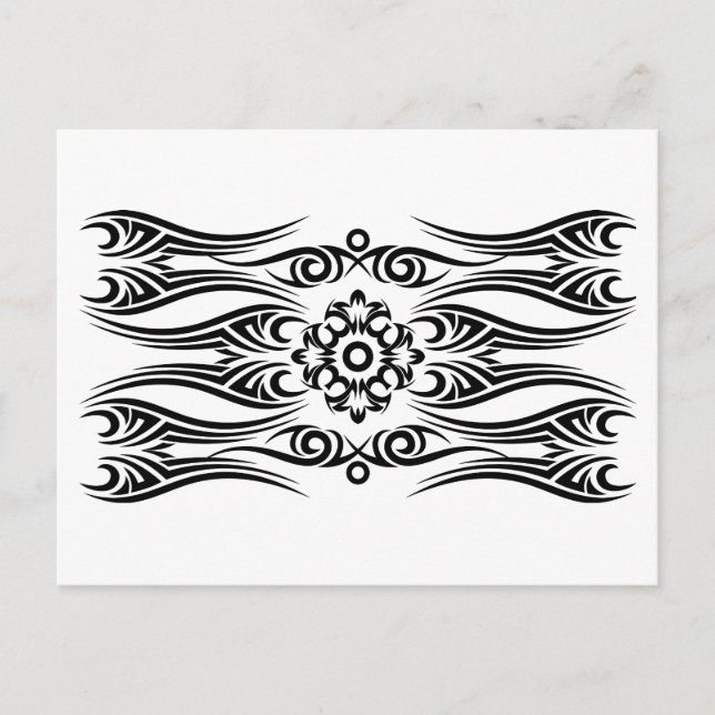 Black Tattoo Tribal 1 Vykort (Framsida)