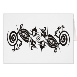 Black Tattoo Tribal 2 Hälsningskort