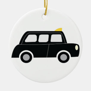 Black Taxi Julgransprydnad Keramik