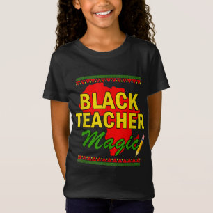 Black Teacher Magacher Lärare svart historie månad T Shirt