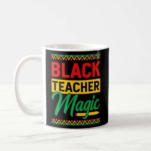Black Teacher Magic African History Month for Teac Kaffemugg (Vänster)