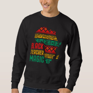 Black Teacher Magic Black History Month African Am Lång Ärmad Tröja