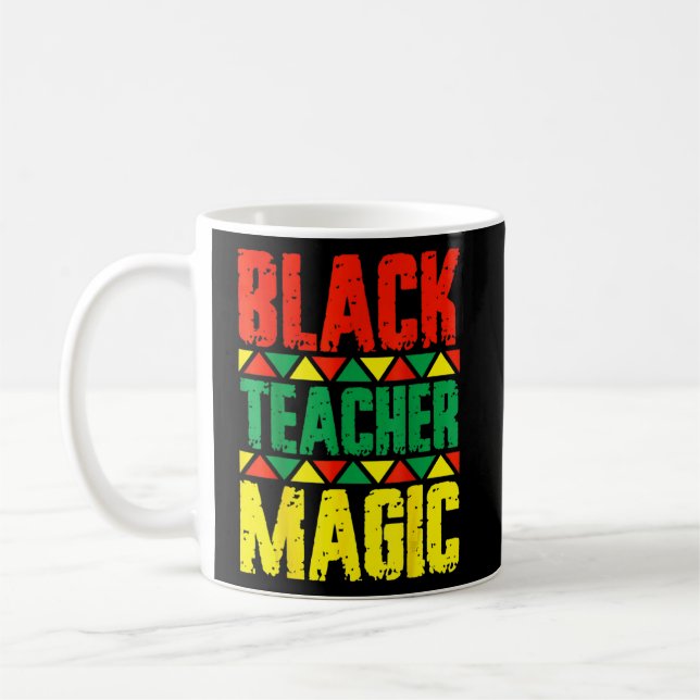 Black Teacher Magic Black History Month Kaffemugg (Vänster)