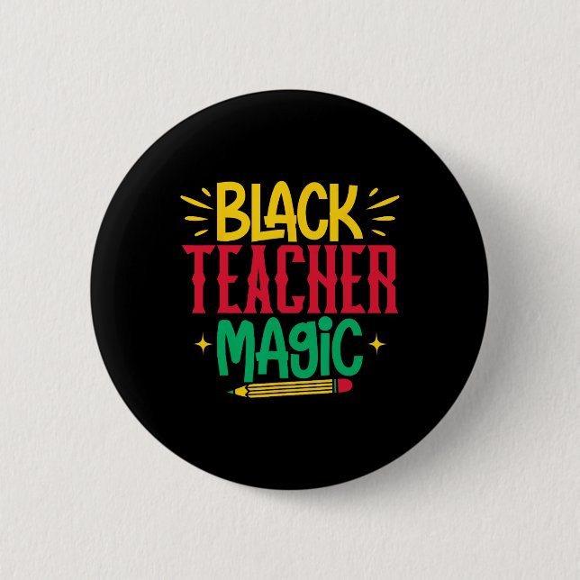Black Teacher Magic Black History Month Melanin Te Knapp (Framsida)