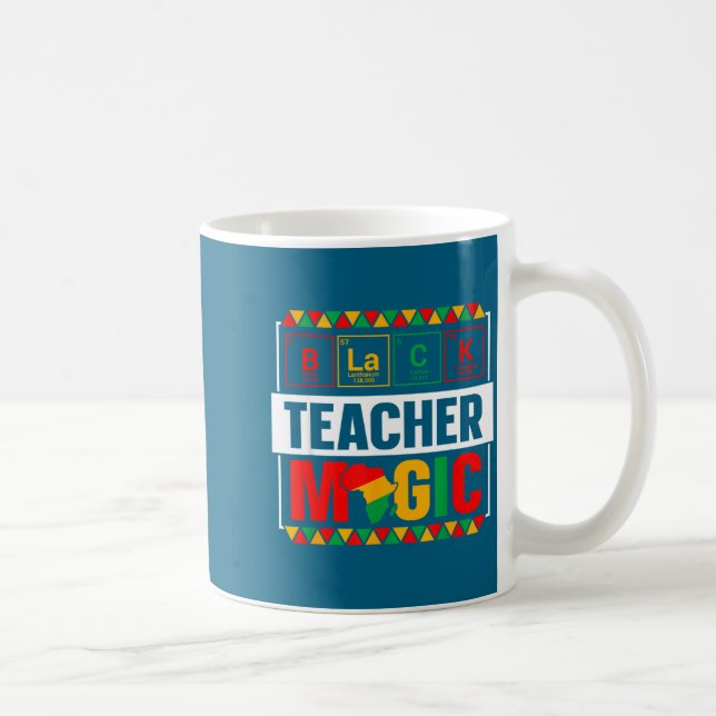 Black Teacher Magic Black History Month Teacher Me Kaffemugg (Höger)