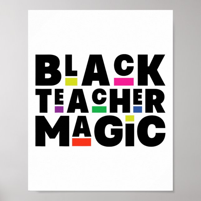 Black Teacher Magic Melanin Black History Month Ed Poster (Framsidan)