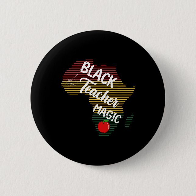 Black Teacher Magic Women, Pridet Junettebra Celeb Knapp (Framsida)