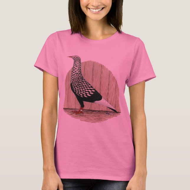 Black Teager Pigeon Tee Shirt (Framsida)